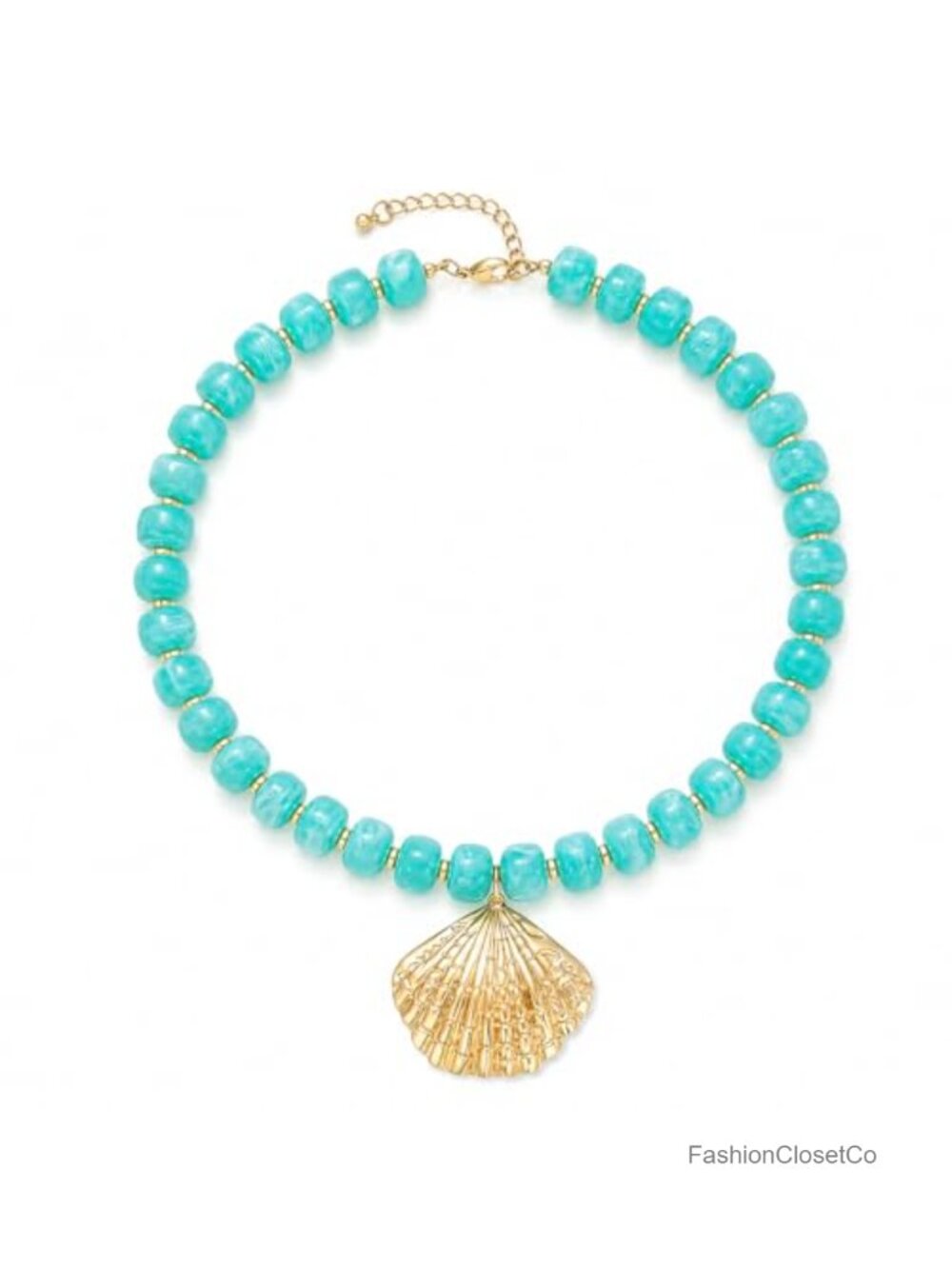 Chunky Beaded Shell Necklace Boho Summer Chain Choker Beach